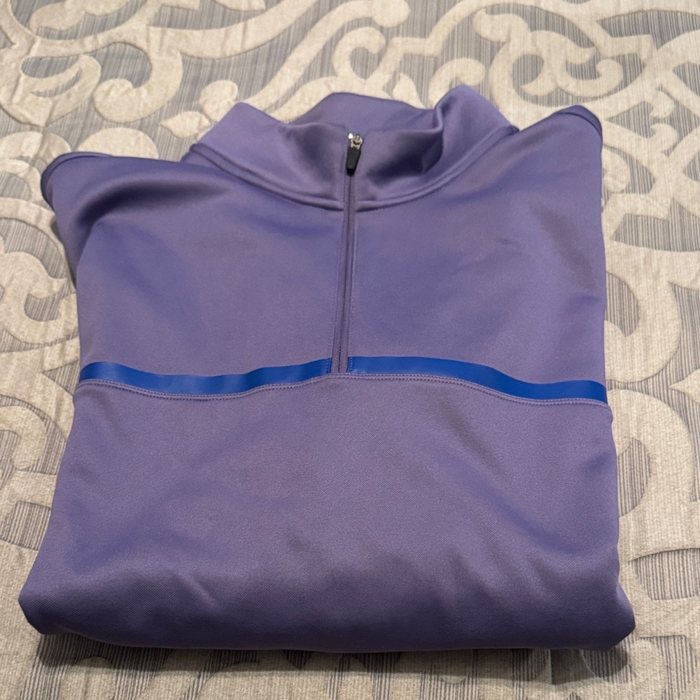 Nike Men's Purple and Blue Zip-Up Sweater